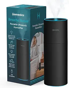 Homedics Portable Humidifier - Small Air Humidifiers, Matte Black