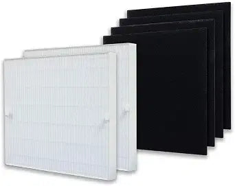 PUREBURG Replacement Filter Compatible with Coway AP-1512HH AP-1518 & AIRMEGA 200M Mighty Air Purifiers, Pack of 2, H13 HEPA and 4 x Activated Carbon Pre-Filter
