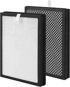 2-Pack CAP-500FPK Replacement Filter Compatible with Cuisinart CAP-500FPK Air Purifier, 3-in-1 Filtration