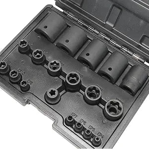 DPTOOL External Torx Plus Socket Set 19pcs 6 Point EP Socket EP4-EP32