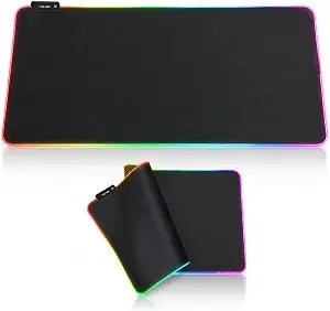 RGB Mouse Pad 35.415.7 Inches Extended LED Mouse Pad with 14 Lighting Modes, Gaming Desk Mat, PC Gaming Accessories, Large Keyboard Pad with Non-Slip Rubber Base.