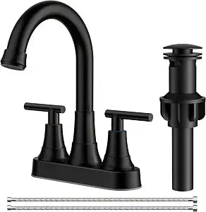 FORIOUS Matte Black Bathroom Sink Faucet 4 Inch Centerset for RV, Wholesale