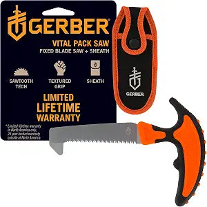 Gerber Vital Pack Compact Folding Saw for Camping and Survival with Sheath