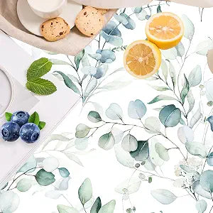 Shelf Liner Peel and Stick Contact Paper Green Botanical Drawer Liners