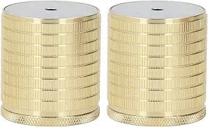 LiebeWH 2Pcs Furniture Risers Adjustable Leg Extenders Heavy Duty Aluminum Alloy Support Feet for Bed Table Sofa Chair Desk 43 to 75mm(Bright Gold)