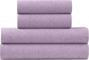 U.S. POLO ASSN. Jersey Knit Sheet Set, Cotton Blend, T-Shirt & Pajama Feel, Deep Pocket, Wrinkle-Resistant, Cooling & Breathable, Everyday Comfort Stretch