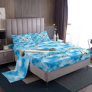 Erosebridal 3D Hammerhead Bed Sheets Set Twin