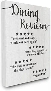 Stupell Industries Dining Reviews Five Star, 24 x 30 Inch Canvas Wall Art