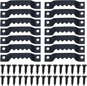 100Pcs Heavy Duty Picture Hangers Black Sawtooth Hangers for Picture Frame