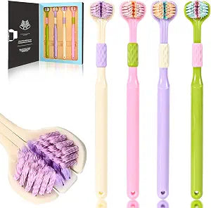 4-Pack Medium Toothbrush, Bulk Toothbrushes for Kids