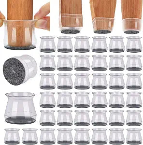 BUMACO 40Pcs Chair Leg Floor Protectors for Hardwood Floors Anti-Scratch