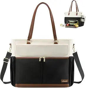 LOVEVOOK Lunch Tote Bag for Women, Work Laptop Bag with Lunch Compartment