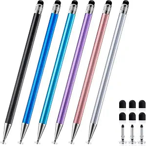 ChaoQ Stylus(6 Pcs),Stylus Pen for Touchscreen,2-in-1 Stylus Pen