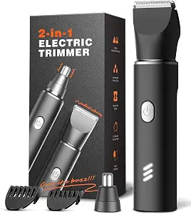 Manscape Body Hair Trimmer for Men, Waterproof Groin Trimmer, Electric Razor Ball Shaver for Chest Pubic Leg Arm Underarm Back Nose, Rechargeable Wet/Dry Groomer, Black