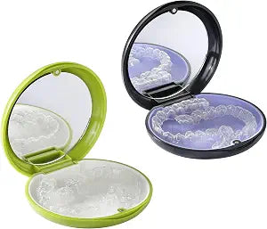 Retainer Cases, Compatible with Invisalign, Mouth Guard Case with Mirror