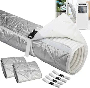 2 Set Quilting Air Conditioner Hose Cover, AC Insulated Hose Wrap