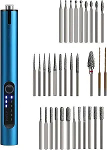 Mini Cordless Electric Engraving LED Light Pen with 33 Bits for DIY Crafts