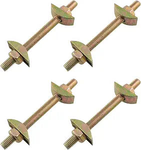4 Sets Countertop Connectors (M8x100mm) Table Top Fasteners Butcher Block Bed Connecting Kit Furniture Connector Crescent Moon Tri in One Reception Desk Joint