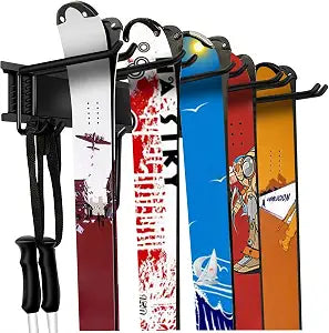 WALMANN Garage Storage Organization System Ski Wall Rack Up to 10 Pairs