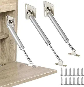 HBL' 2 Pack 200N/44LBS Drop Down Gas Struts for Drop-Front Desk Downward Slowly Such as Fold-Down Desk, Flap Lid