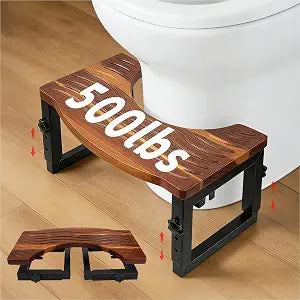 Foldable Toilet Stool-7"&9" Adjustable Height Squatting Pool Stool for Bathroom Sink, Kitchen, Bedroom,Toilet Stool Squat Adult and Kids,Potty Stool with Anti-Slip Strip