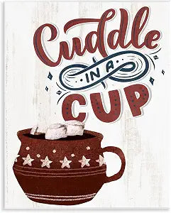 Cocoa Mug Herringbone Kitchen, 11 x 14 Inch Mounted Print on Wall Plaque