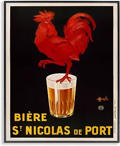Vintage Beer Brewery Ad Bird, 11 x 14 Inch Framed Gicle Print