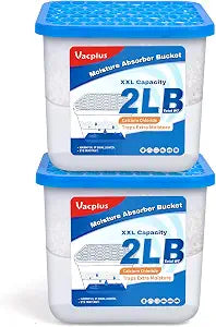 2 LB Vacplus Moisture Absorber, Strong Absorption, Fragrance Free, 2 Pack