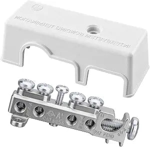 GB5-1 4-1/2 Inch Intersystem Grounding Bridge with White Plastic Cover
