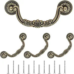 4Pcs 5 Inch Antique Bronze Drop Bail Drawer Pull Handles