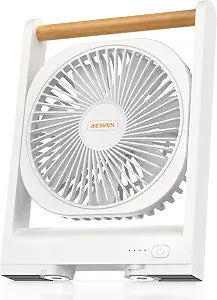 Magnetic Cruise Fan, Rechargeable Portable Fan for Cruise Ship Cabin, Strong Magnetic Base, 4 Speeds, Quiet USB-C Travel Fan, Ultra-Slim 13 oz, Adjustable Angle, White