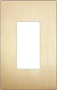 LIDER Decorator Switch Cover, Screwless Wall Plate, Brushed Gold