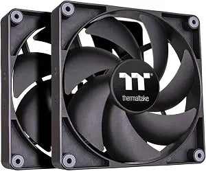 Thermaltake CT120 PC Cooling Fan (2-Fan Pack), Daisy-Chain Design, Fan speeds up to 2000 RPM, 120 mm Hydraulic Bearing Fan, Anti-Vibration mounting, CL-F147-PL12BL-A
