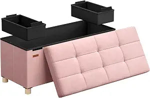 SONGMICS Storage Ottoman Bench with Legs, 30 Inches, 20 Gal. (77 L)