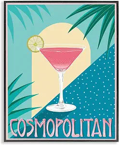 Cosmopolitan Palm Leaves Still Life, 11 x 14 Inch Framed Gicle Print
