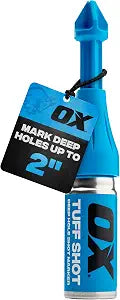OX Tuff Shot Deep Hole Marker 250 Burst Chalk Powder Shot Construction Tool