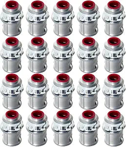 MAKERELE Metal-Clad Cable Connectors, 3/8 Inch (20 Pack)