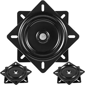 3 PCS 7 Inch Bar Stool Swivel Plate, Heavy Duty Replacement, Seat Swivel Base Mount Plate for Stool and Chair, Black