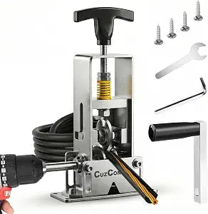 Wire Stripper Machine,0.04-1 Inch Scrapping Copper Wire Peeler Machine, Drill Powered/Hand Crank Dual-drive Wire Stripper Tool for Scrap Copper Recycling & DIY etc.