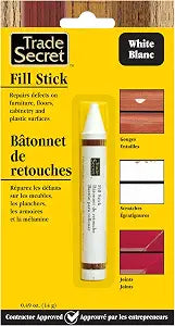 Trade Secret White Wood Filler Fill Stick, Furniture Touch Up Marker