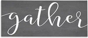 Stupell Industries Rustic Family Calligraphy, 10 x 24 Inch Canvas Wall Art