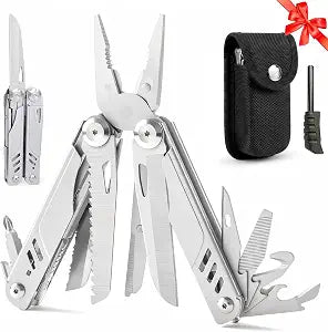 21-in-1 Multitool Pliers with Pocket Knife, Saws, Scissors & Clip