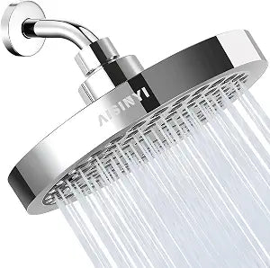 6" High Pressure Rain Shower Head, Luxury Polished Chrome Finish