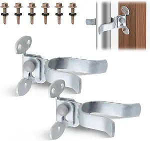 1-3/8" Flat Back Wall Mount Chain Link Gate Latch, Gate Latches for Metal Gates, Suitable for Wooden Door Frames or Walls