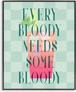 Bloody Mary Cocktail Geometric, 16 x 20 Inch Framed Gicle Print