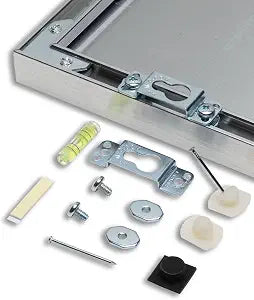 Fletcher Picture Perfect No-Wire Hanging Kit for Metal Picture Frames | Keeps Frames Level with Flush Mount Hardware for Wall Art, Mirrors & Signs | Supports up to 50lbs.