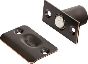 2 Pack Rok Hardware Oil Rubbed Bronze Adjustable Large Closet Cabinet Ball Catch Latch with Radius Corners and Strike, ROKBCORB