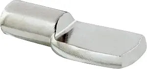 100 Pack Rok Hardware Heavy Duty 3/16" (5mm) Shelf Pin Spoon Shaped Cabinet Support Pegs Holder, Metal, Nickel Finish - ROKSP5N