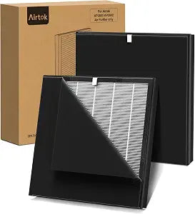 AIRTOK Genuine Air Purifier Replacement Filter for AP2801/AP2802, HEPA & Activated Carbon Filters, Washable Standard Filter (2 pack)