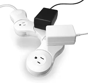 Quirky 4 Outlet Surge Protector Power Strip with On/Off Switch, 125V, White Protects Electronics from Power Surges and Spikes